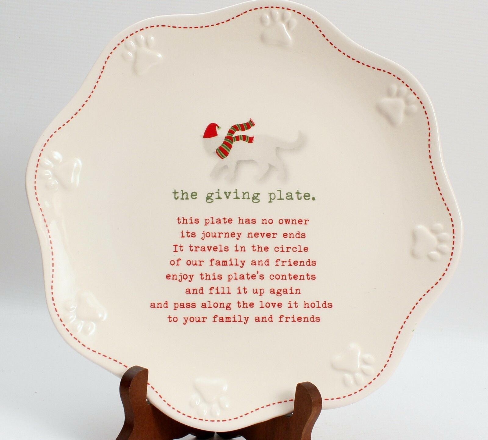 Primary image for The Giving Plate Cat Theme New With Tags Porcelain