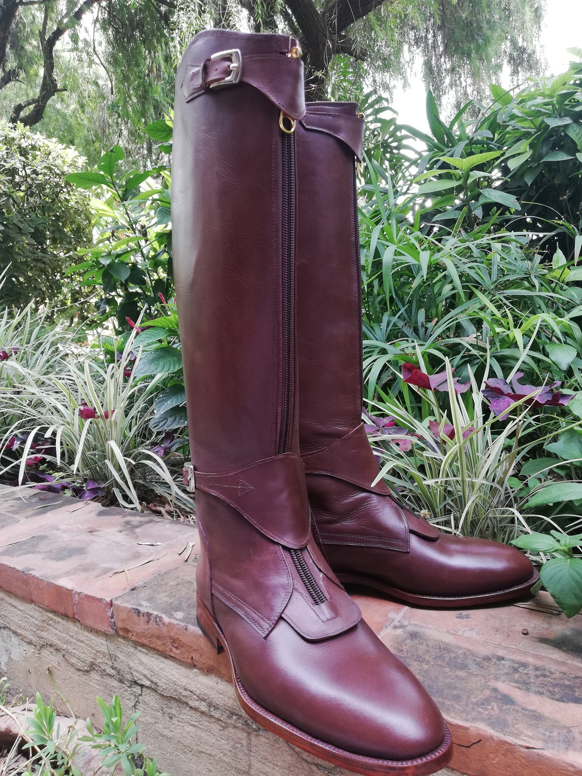 Brown Handmade Tall Leather Riding Boots Men Boots for Horse Riding Polo Boots