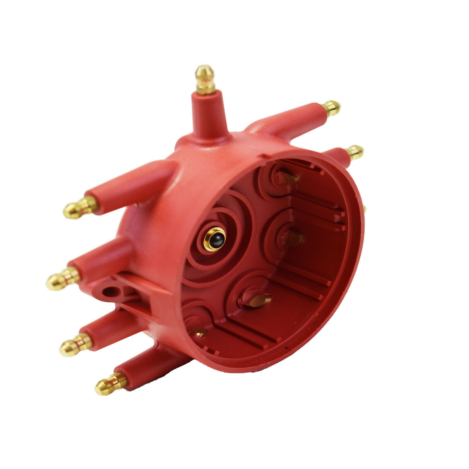 Low Profile Crab Style Replacement Distributor & Rotor Cap Male Red MSD Type Caps, Rotors