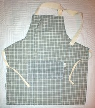 Cooking Apron - Gray &amp; White With Double Pockets - $4.90