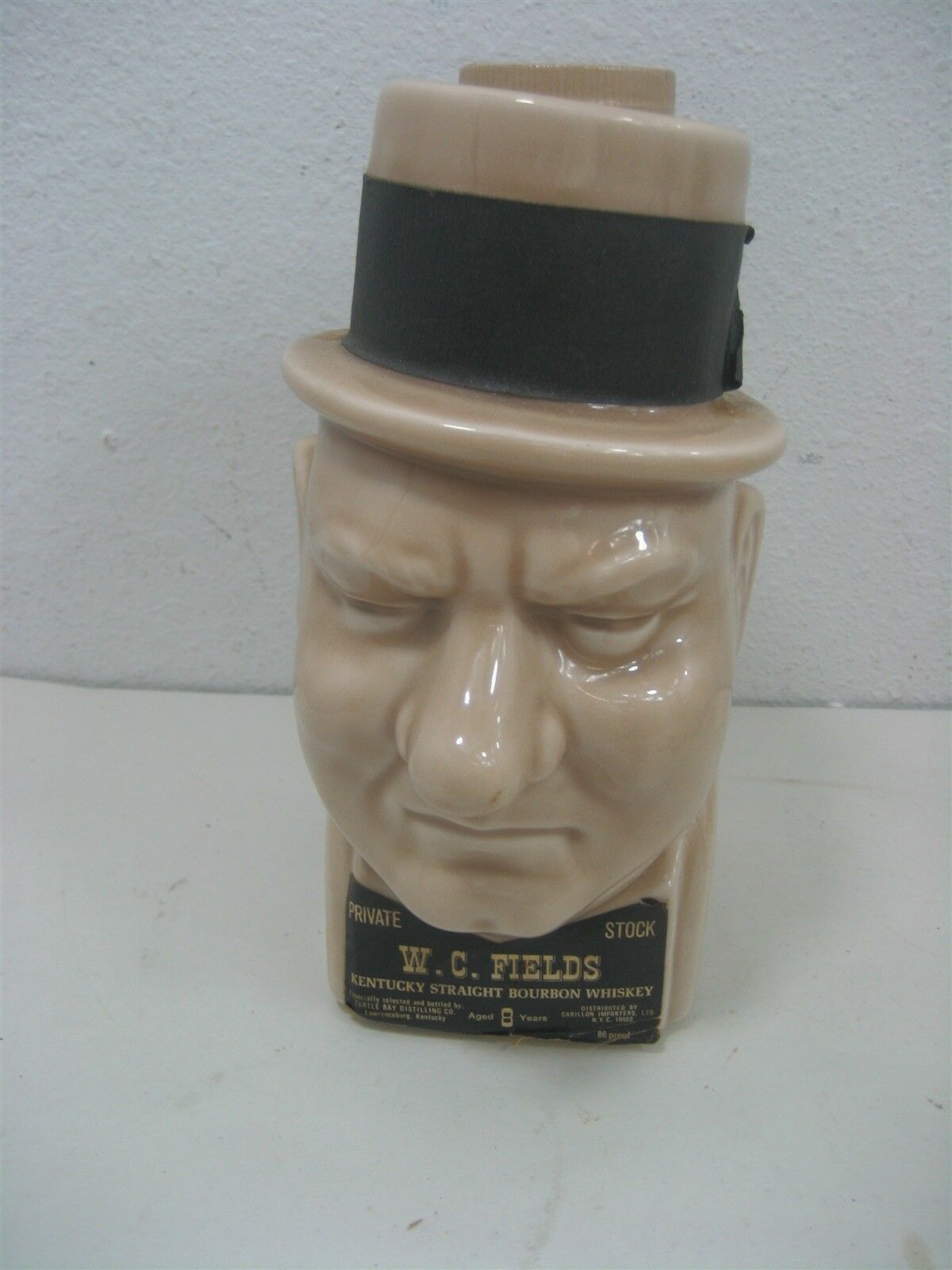 Vintage Private Stock W.C. Fields Kentucky Bourbon Whiskey Man Liquor