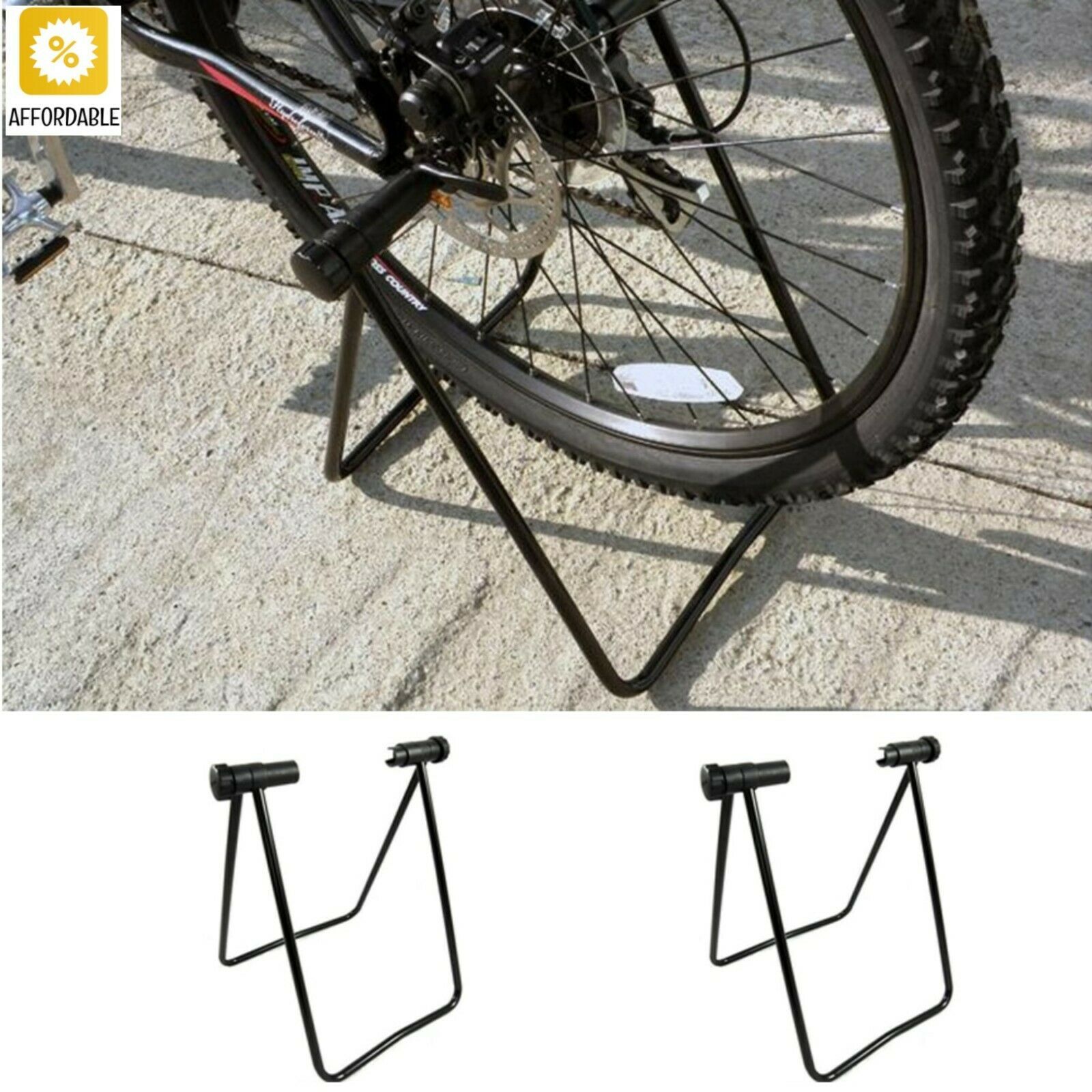 Bicycle Trainer Stationary Bike Cycle Stand Side Bracket Rack Exercise ...