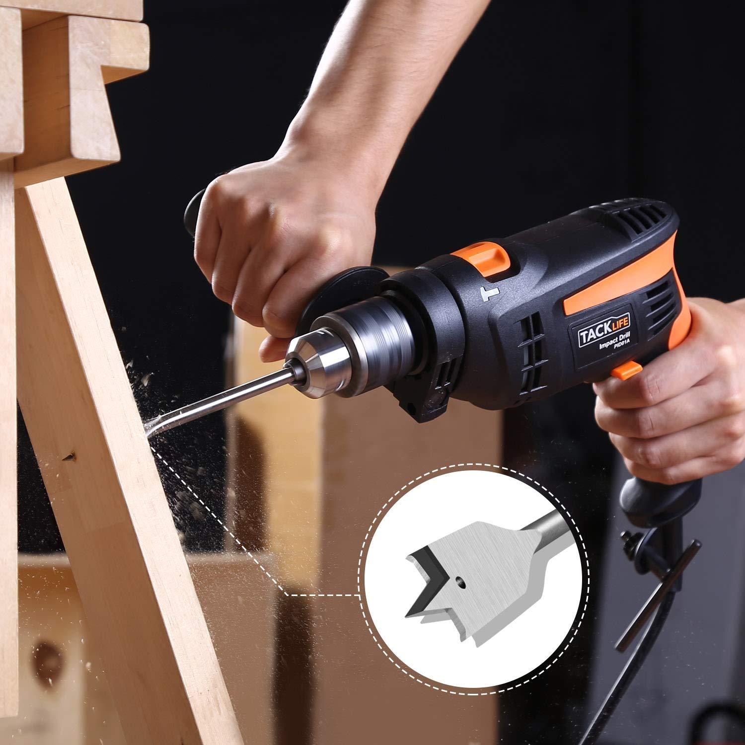 TACKLIFE Hammer Drill 1/2Inch 2800Rpm Corded Drill Hammer, Variable