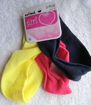 3 Scunci Girl Solid Pink Yellow Navy Headwraps Wide Very Soft Fabric Head Bands - $10.00