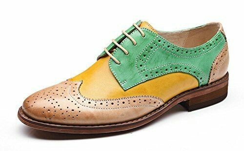 multi colored wingtip shoes