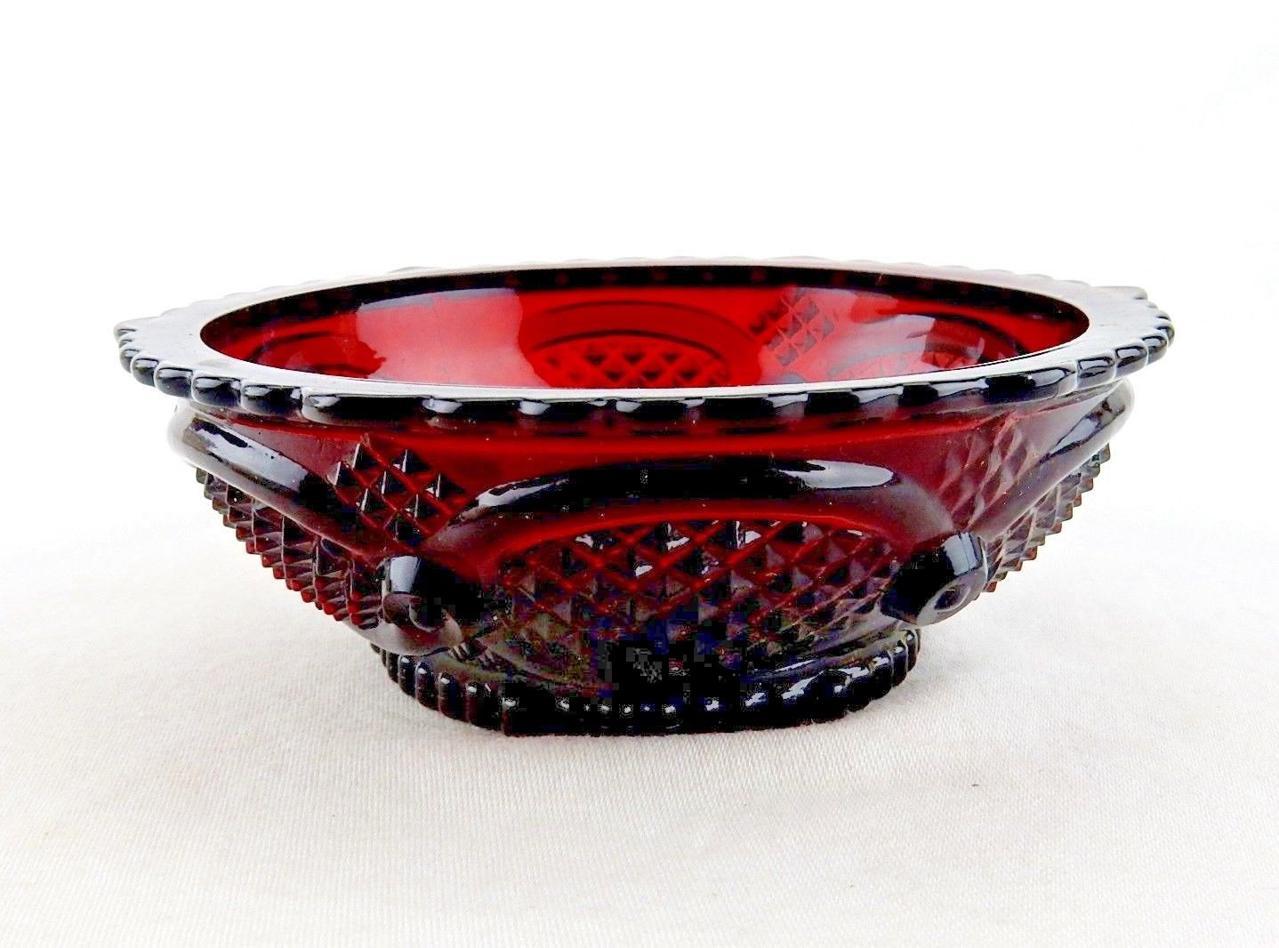 Other Avon Collectibles Set of 2 Dessert Bowls 1987 Cranberry Glass ...