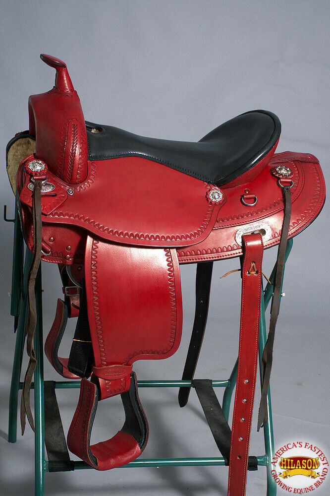 UMVX HILASON WESTERN DRAFT HORSE SADDLE WIDE GULLET TRAIL PLEASURE