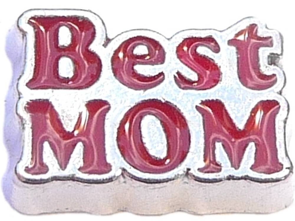 Primary image for Red Best Mom Floating Locket Charms