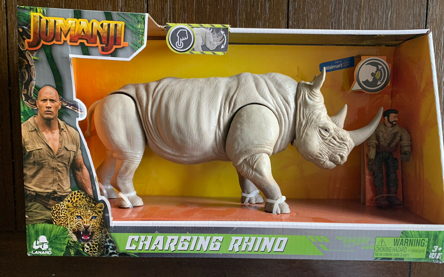 Jumanji Charging Rhino Realistic Sounds with Action Figure Walmart New ...