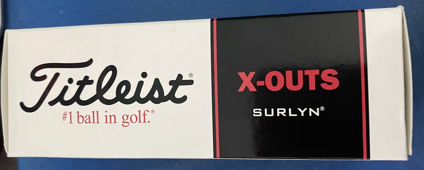 Titleist XOuts Surlyn Covered GOLF BALLS Pack of 3 Golf Balls
