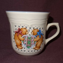 Valentines Day Teddy Bears Coffee Mug 8 oz Cup Heart Bearloved Stoneware - $14.99