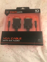 Blackweb VGA Cable With 3.5 Audio 10 FT Connect PC to VGA Compatible Dev... - $22.10