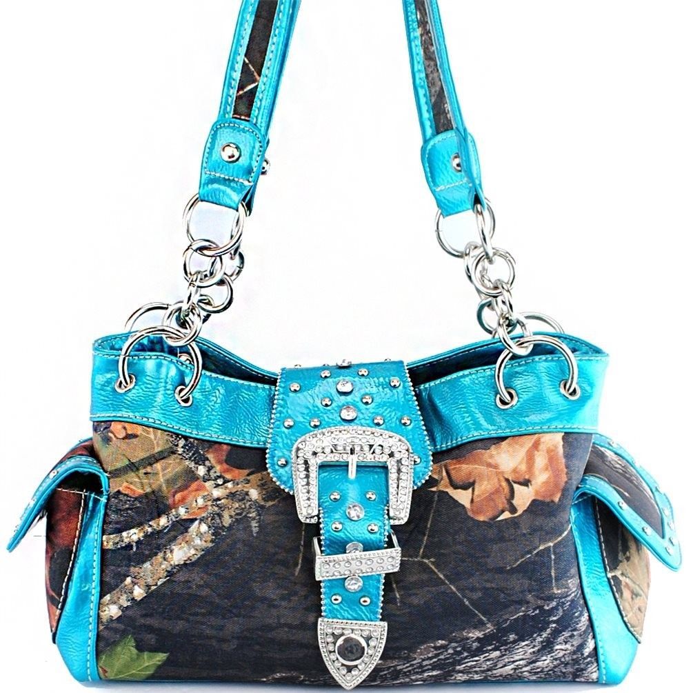 Western Concealed Carry Buckle Camouflage Handbag in 7 Colors, Fast shipping.