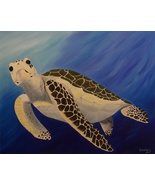 Original Oil Painting, Sea Turtle, Funny Expression  &quot;Duude!!&quot; (20&quot; x 24&quot;) - $370.00