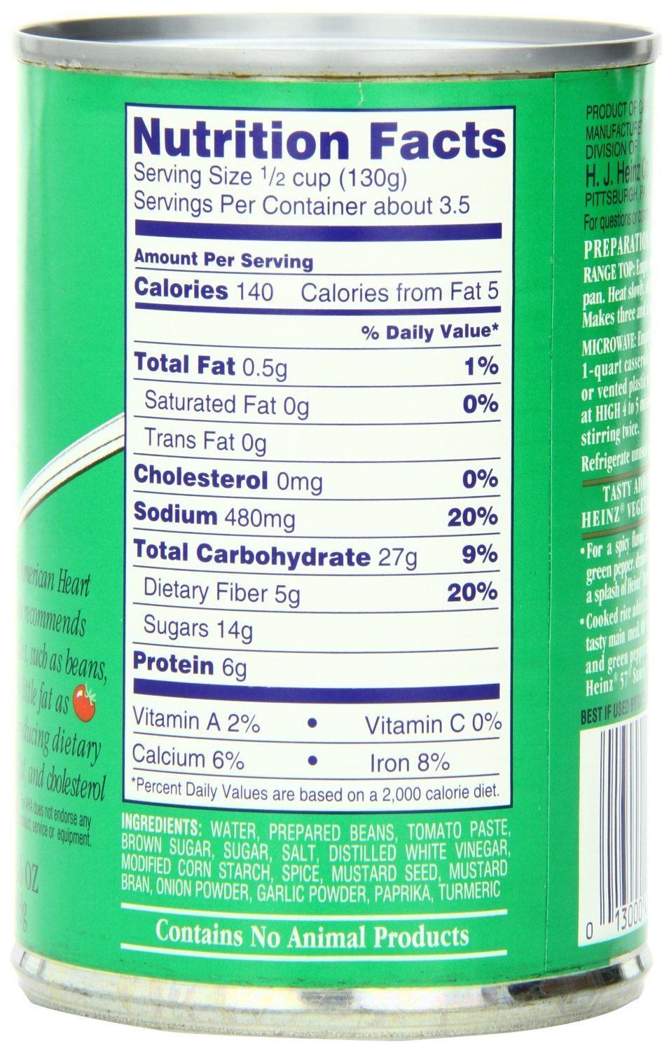 Heinz Vegetarian Beans in Tomato Sauce, 16 Oz Tins (Pack of 12