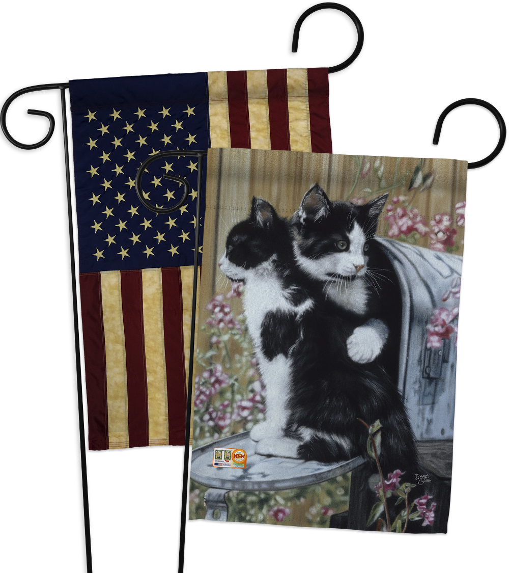 Tuxedo Cat - Impressions Decorative USA Vintage - Applique Garden Flags ...