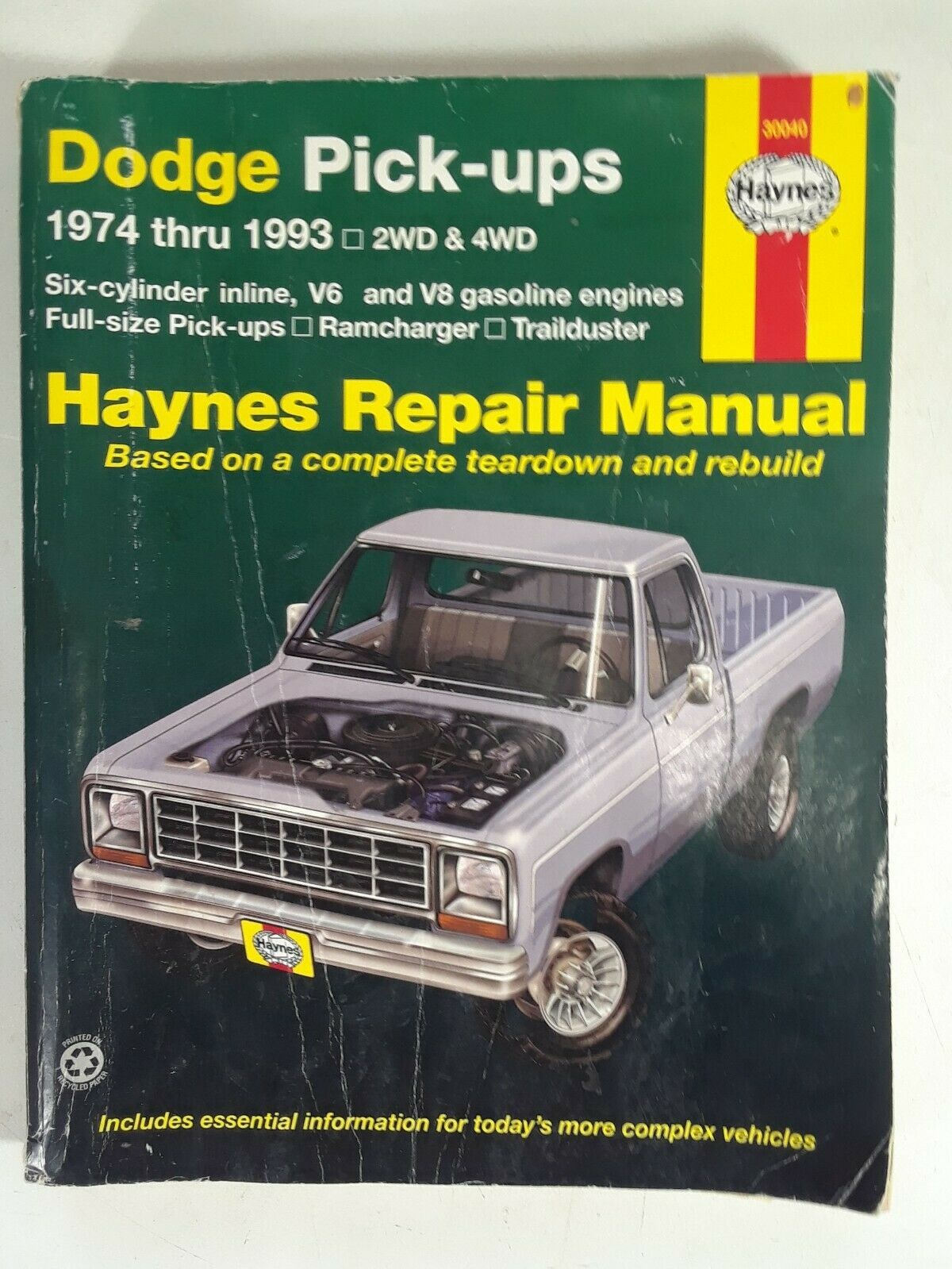 Repair Manuals & Literature 1989 Dodge Ram Truck Ramcharger Owners