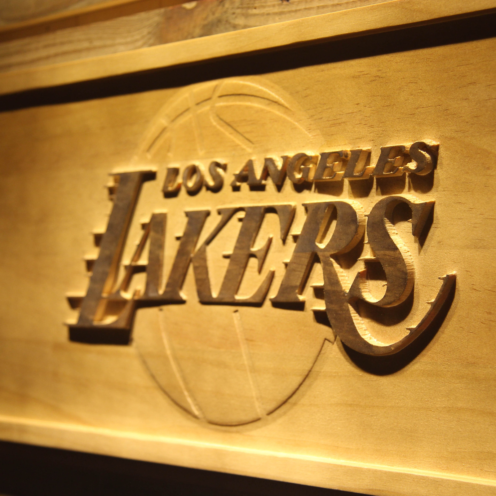 Los Angeles Lakers NBA Basket Ball Team Wooden Sign Wall Art Home Decor