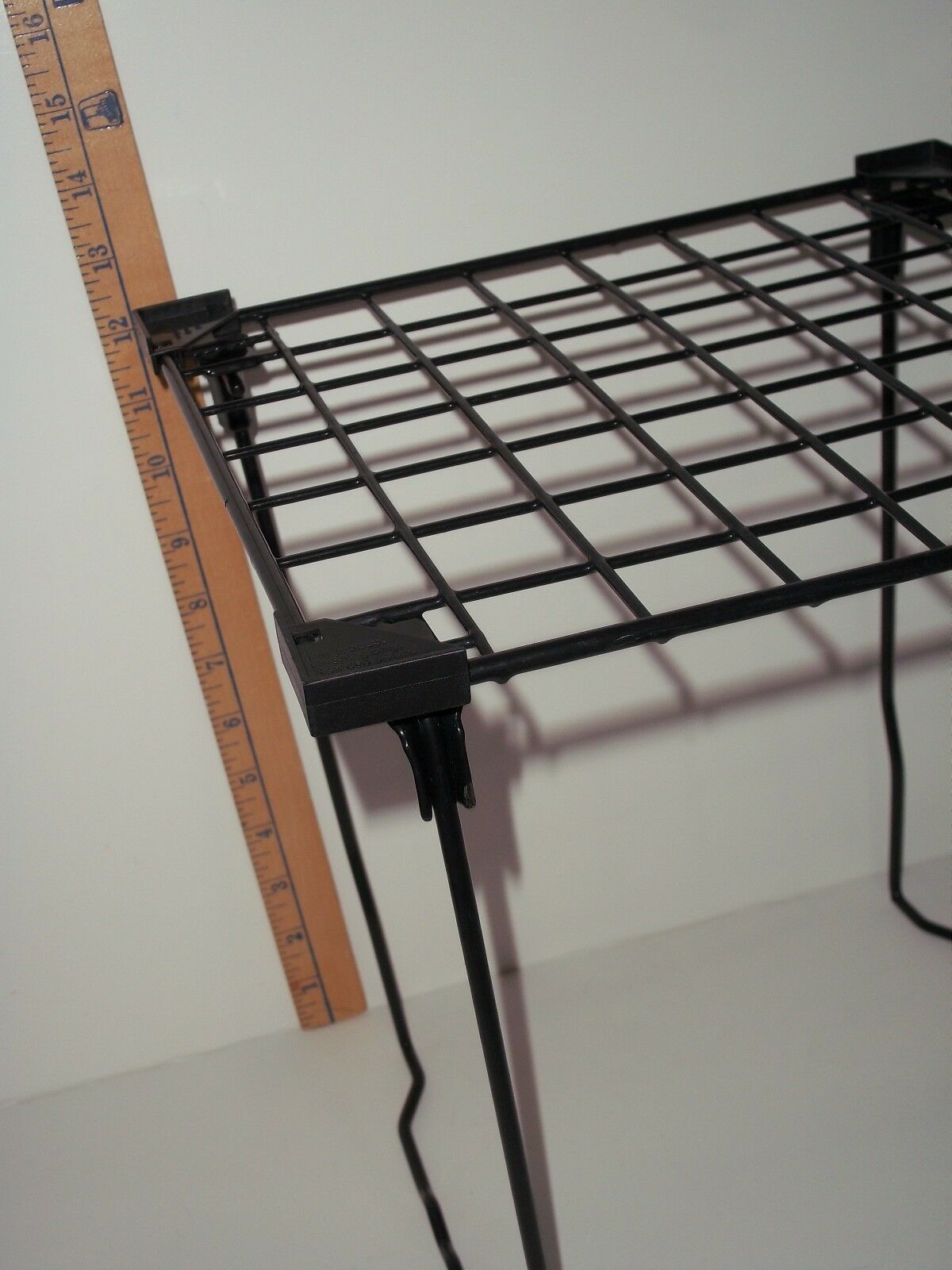 12" Free Standing Black Metal Wire Locker Shelf. Every Other Thing