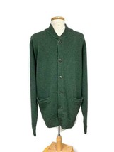 J Crew Mens Lambswool Bomber Jacket Sweater Knit Size XXL Style G8968 Green - $91.99