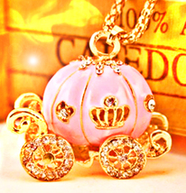 HAUNTED NECKLACE 3X POTENT WISHING MAGICK PRINCESS CARRIAGE 925 WITCH CASSIA4 - $13.20