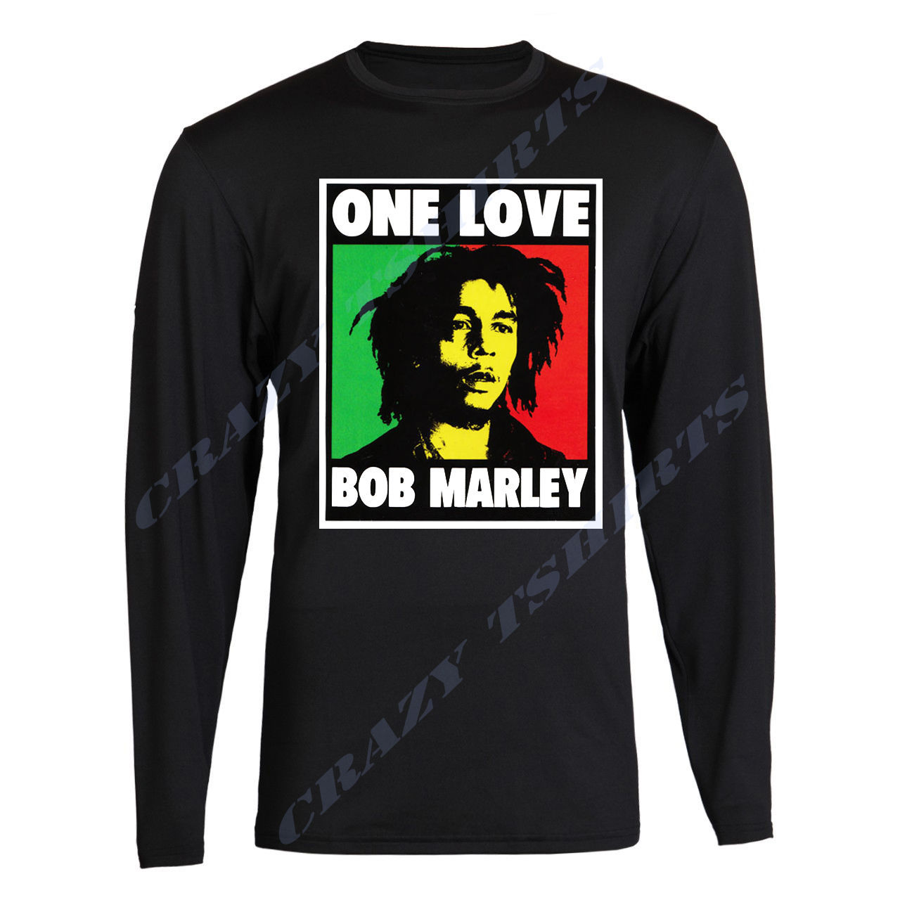 Bob Marley Smoking Joint T-shirt Rasta One Love Lion Zion S - 5XL LONG Sleeve