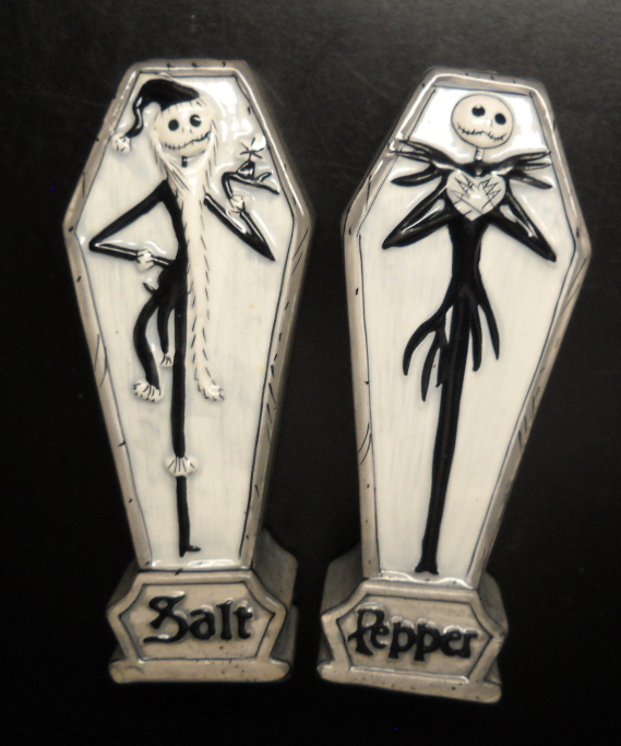 Salt and Pepper Shaker Disney Tim Burton's The Nightmare Before Christmas Coffin - $13.99