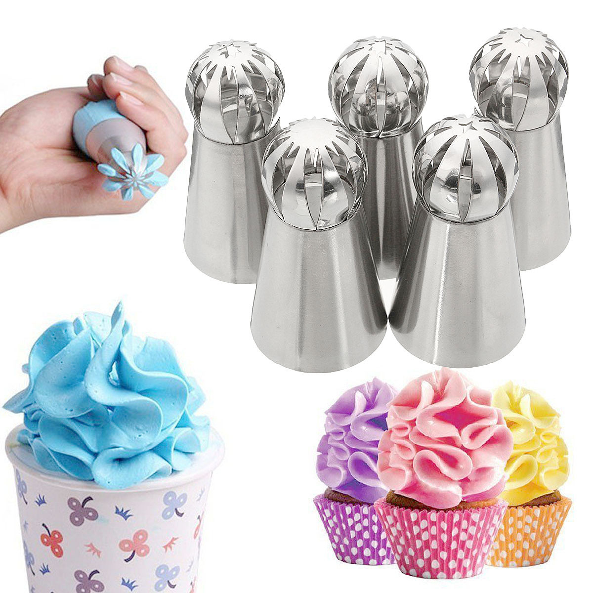 Icing Piping Nozzle cupcakes buttercream effect - Icing Nozzles