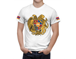 Armenia T-shirt Proud Armenia Flag Coat of Arms  Fan Sport T-Shirt Gift - $31.99