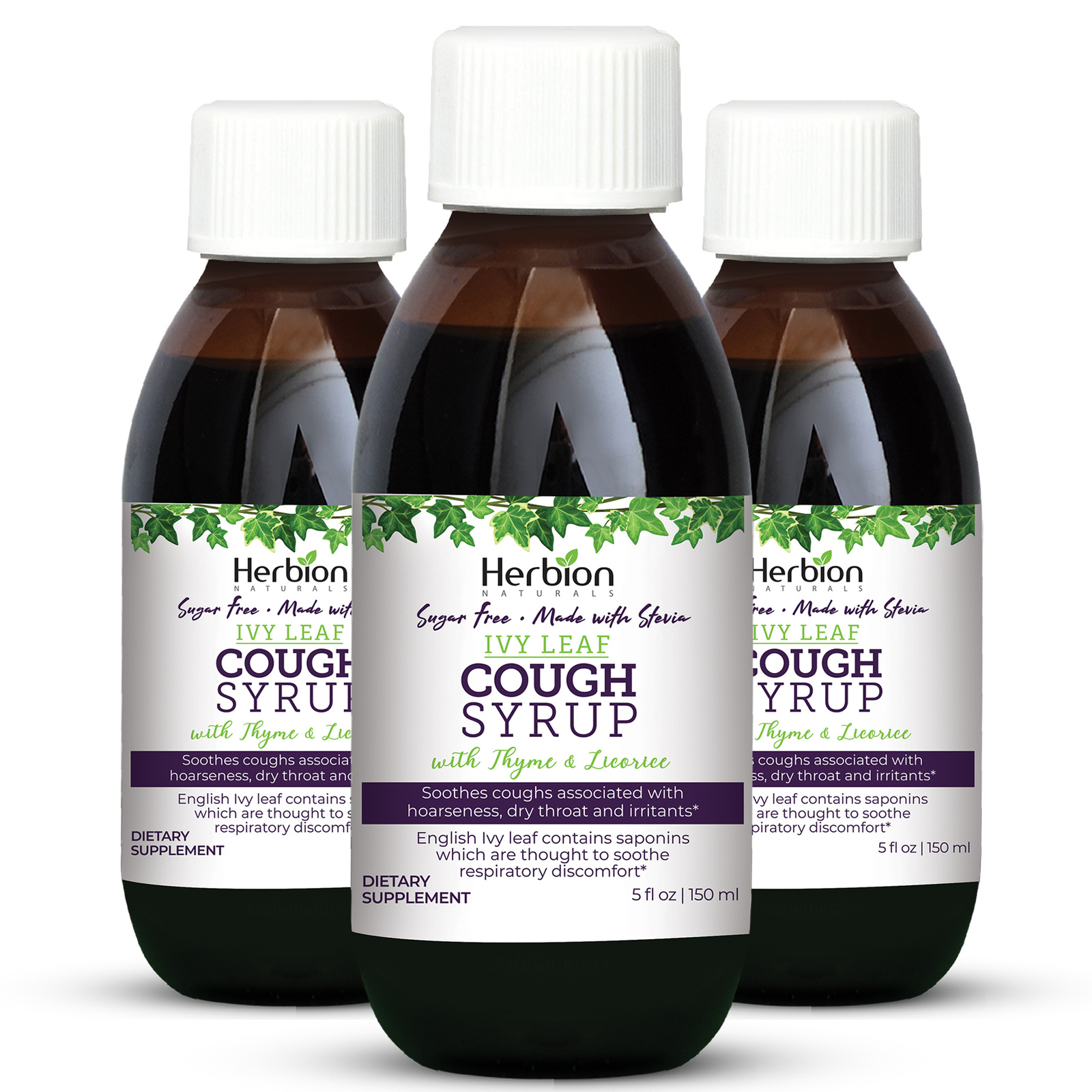 Herbion Naturals Ivy Leaf Cough Syrup with Thyme and Licorice, 5 FL Oz