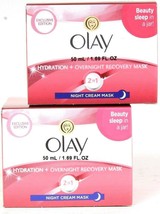 2ct Olay 1.69 Oz Exclusive Edition 2 In 1 Hydration Plus Overnight Recov... - $34.99