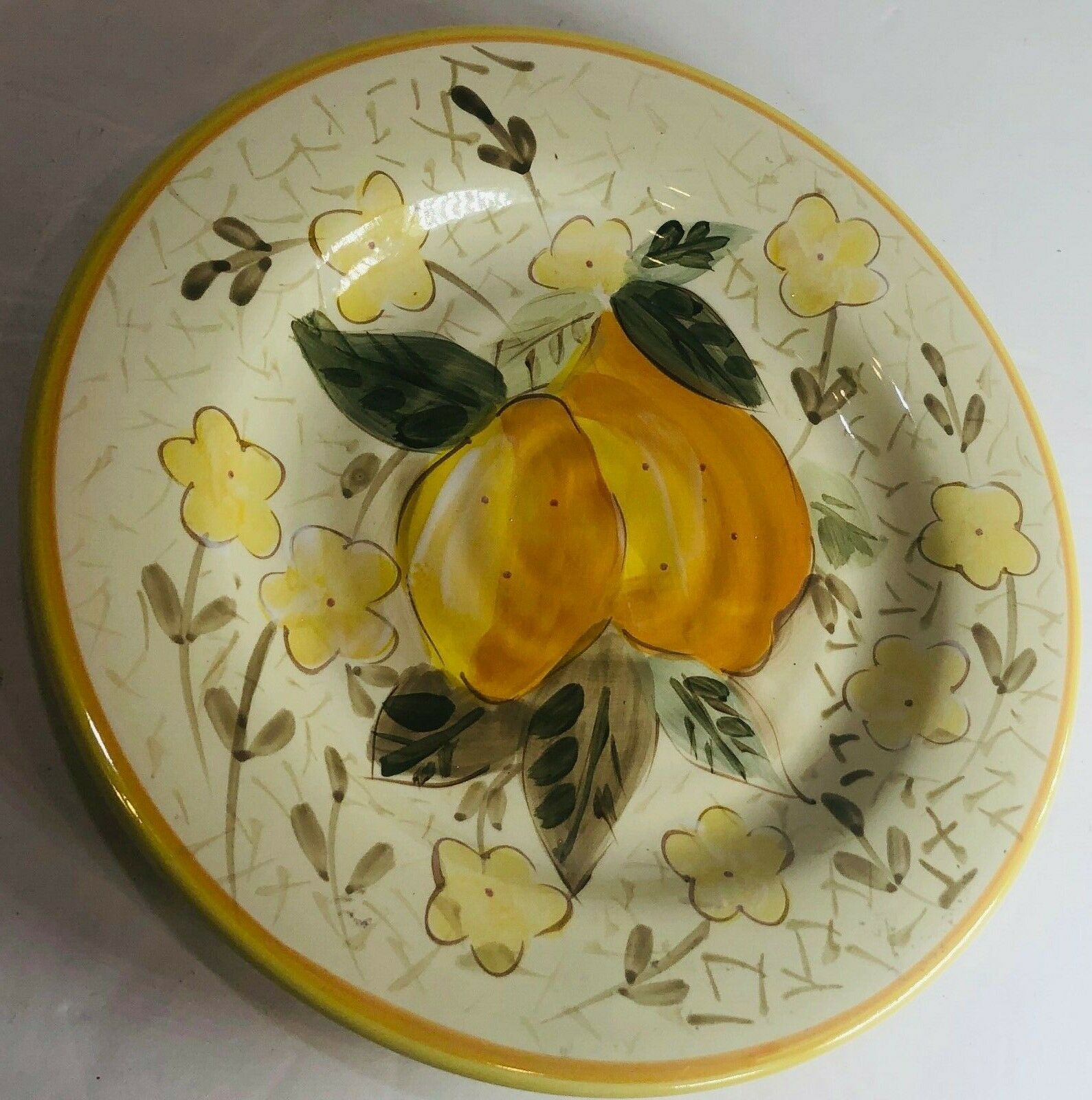 Gibson Designs " LEMON COURTYARD" Dinnerware Hand Painted Collection