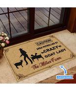 Crazy Goat Lady Caution Custom Doormat | Welcome Mat | House Warming Gift - $29.95+