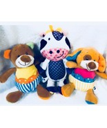Lot of Baby Infant Soft Toys Animals play bear cow dog circus SHIPS FREE... - $16.36