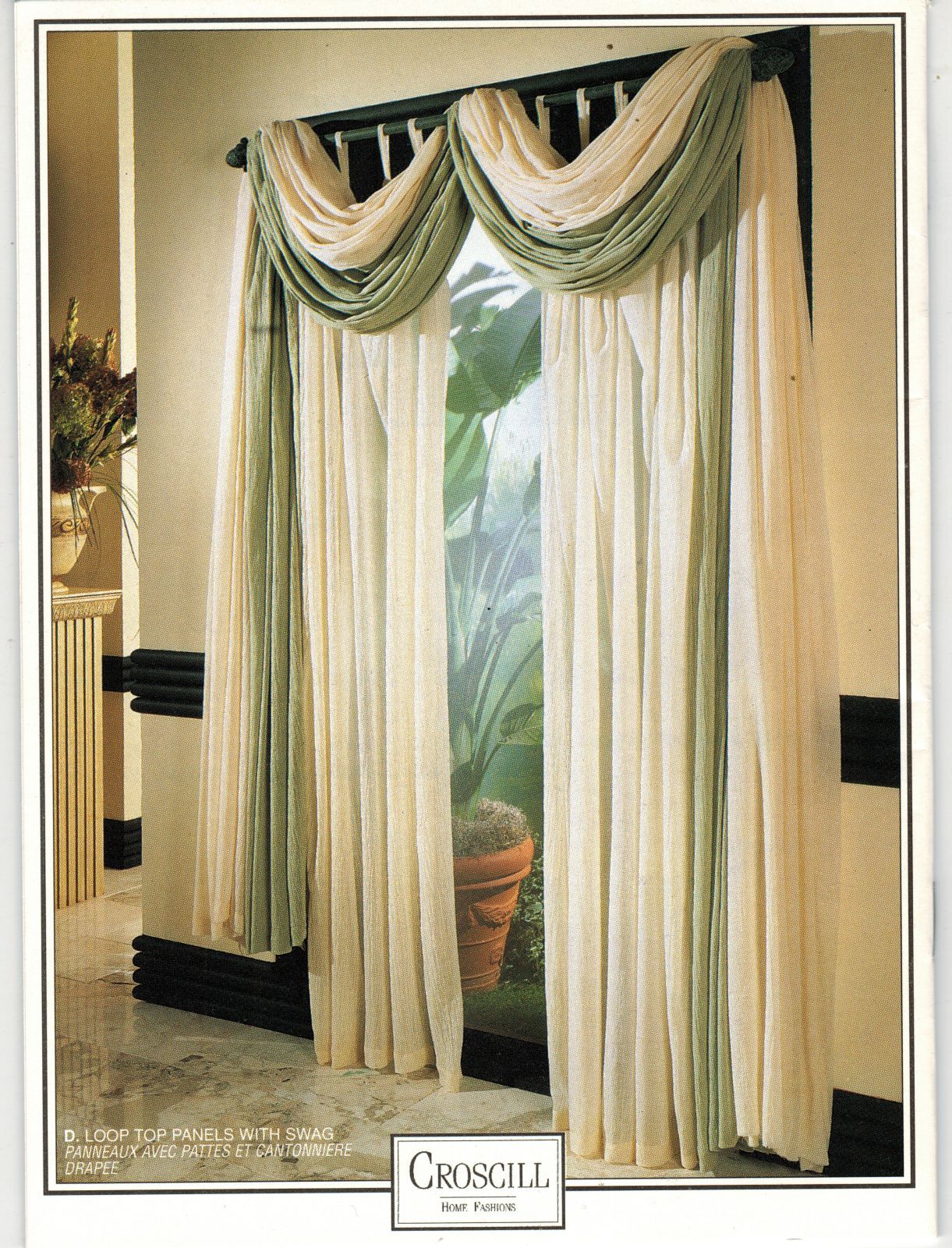 Croscill Custom Window Curtain Drape Panels With Cascade Swags Tabs Sew