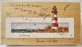 Stamps Happen Rubber Stamp Keeper of the Lighthouse Nautical D Morgan US... - $30.00