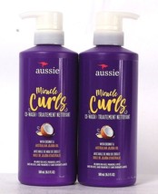 2 Bottles Aussie 16.9 Oz Miracle Curls Coconut & Australian Jojoba Oil Co Wash 