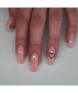 24Pcs Middle Length Ballerina Nude Pink Color False Nails Design With He... - $1.22+