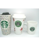 Starbucks Holiday 2011 Ceramic Travel Mug Tumbler FALALALALA 12 Cup Coff... - $9.89+