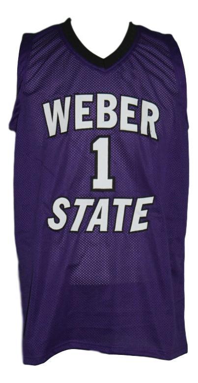 Damian Lillard #1 Custom College Basketball Jersey New Sewn Purple Any Size