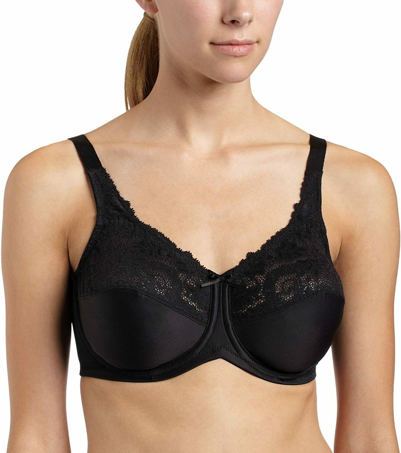 Lilyette BLACK Microfiber Minimizer Bra, US 42G, UK 42F Bras & Bra Sets
