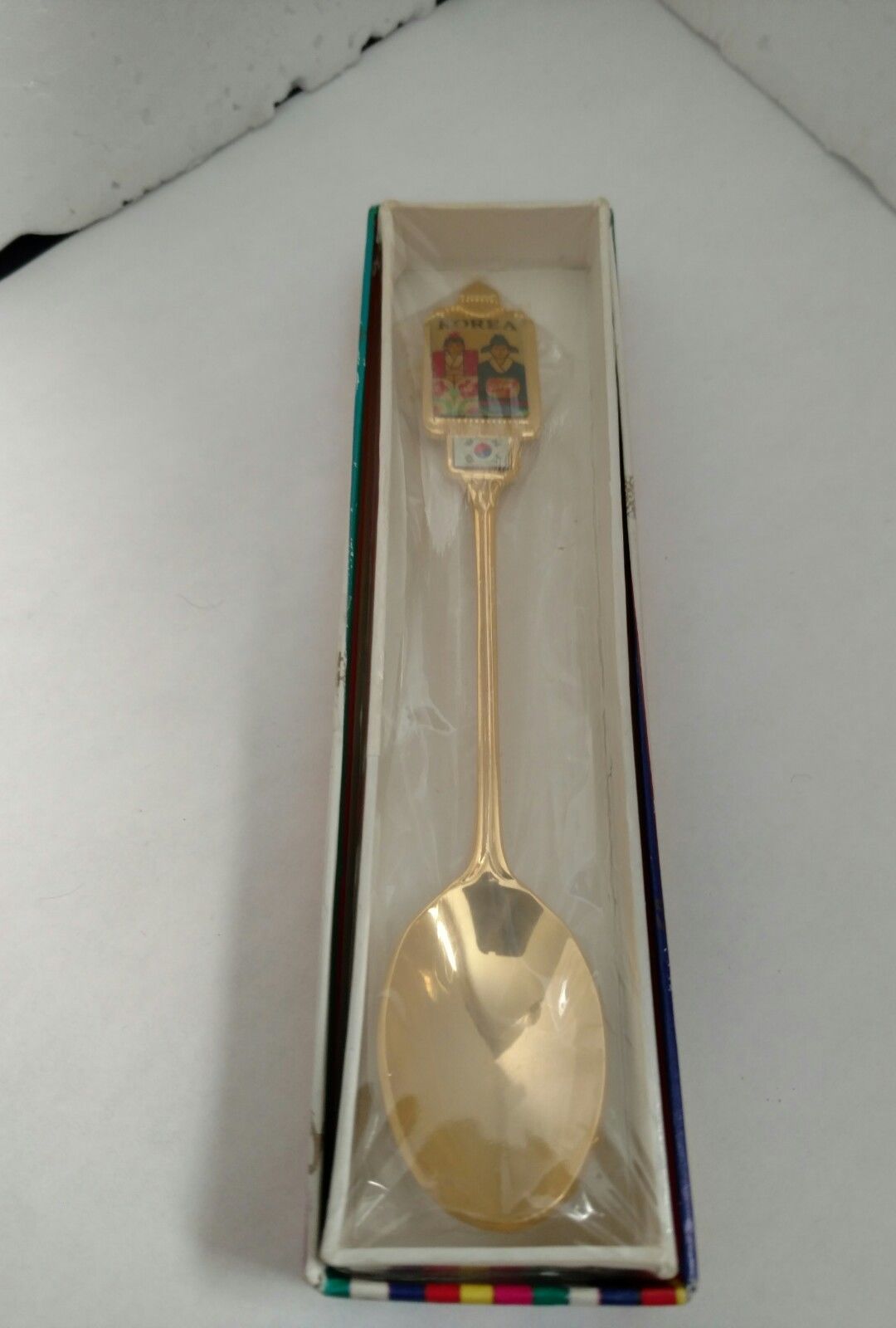 Vintage Gold Souvenir Collector's Spoon From Country of Korea Spoons