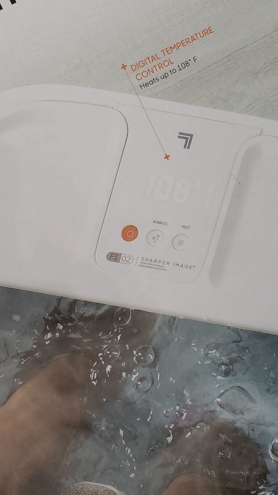 Sharper Image Spa Haven Foot Bath, Heated with Rollers and LCD Display
