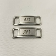 AUTHENTIC OEM Nike AF1  Replacement Lace Tags Shoe Badge SILVER Air Forc... - $18.95