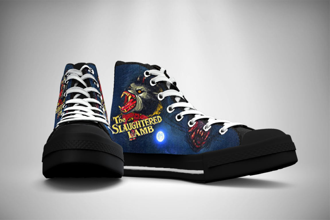 American Werewolf in London The Slaughtered Lamb Pub Full Print Canvas Shoes Casual Shoes