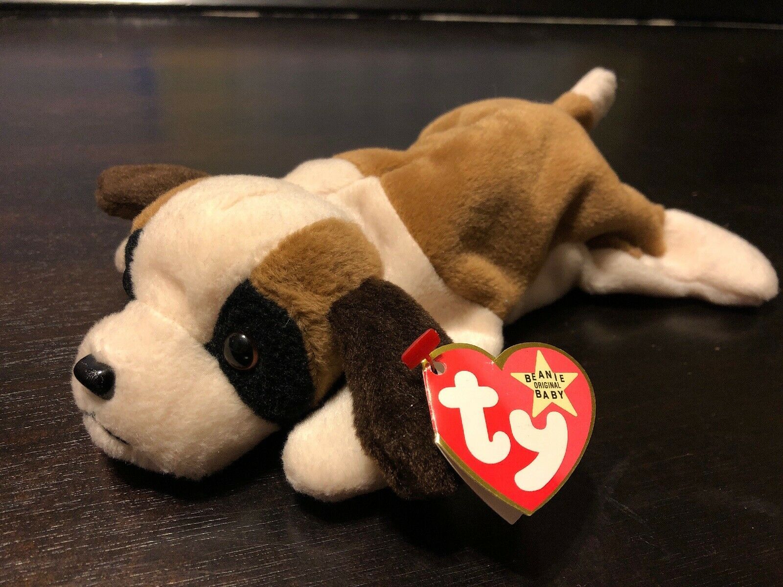Vintage TY Original Brand Original Beanies Collection Dog “Bernie” with NO Tag in Excellent Condition!