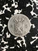 1858 East Indies 1//10 Gulden Silver! Circulated 1 Coin Only 20 Available