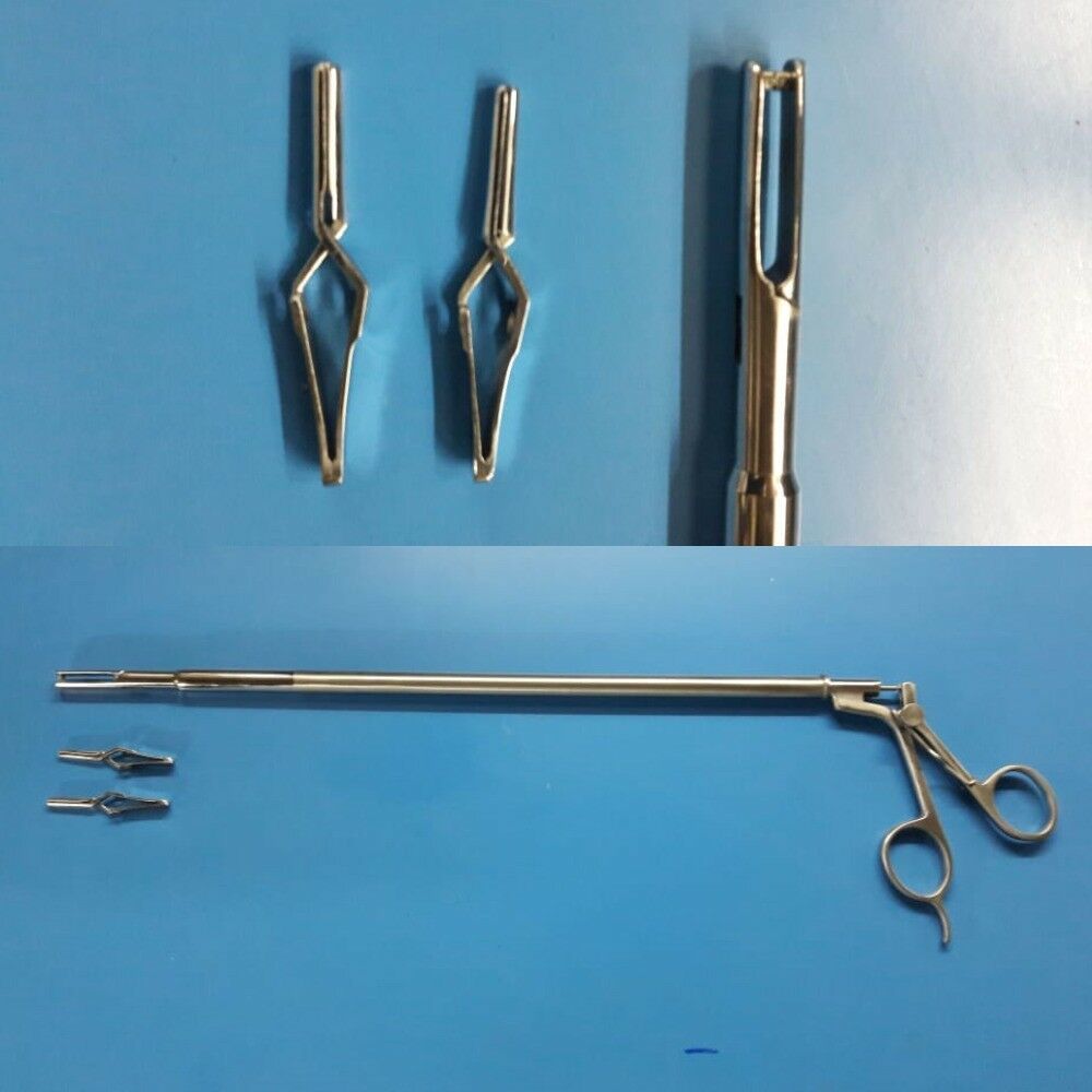 Laparoscopic Bulldog Clamp Applier 2 Clips Laparoscopy Urology Instruments 10 mm Forceps