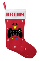 Gamer Christmas Stocking, Gamer Stocking, Custom Gamer Stocking, Gamer Gift - $33.00