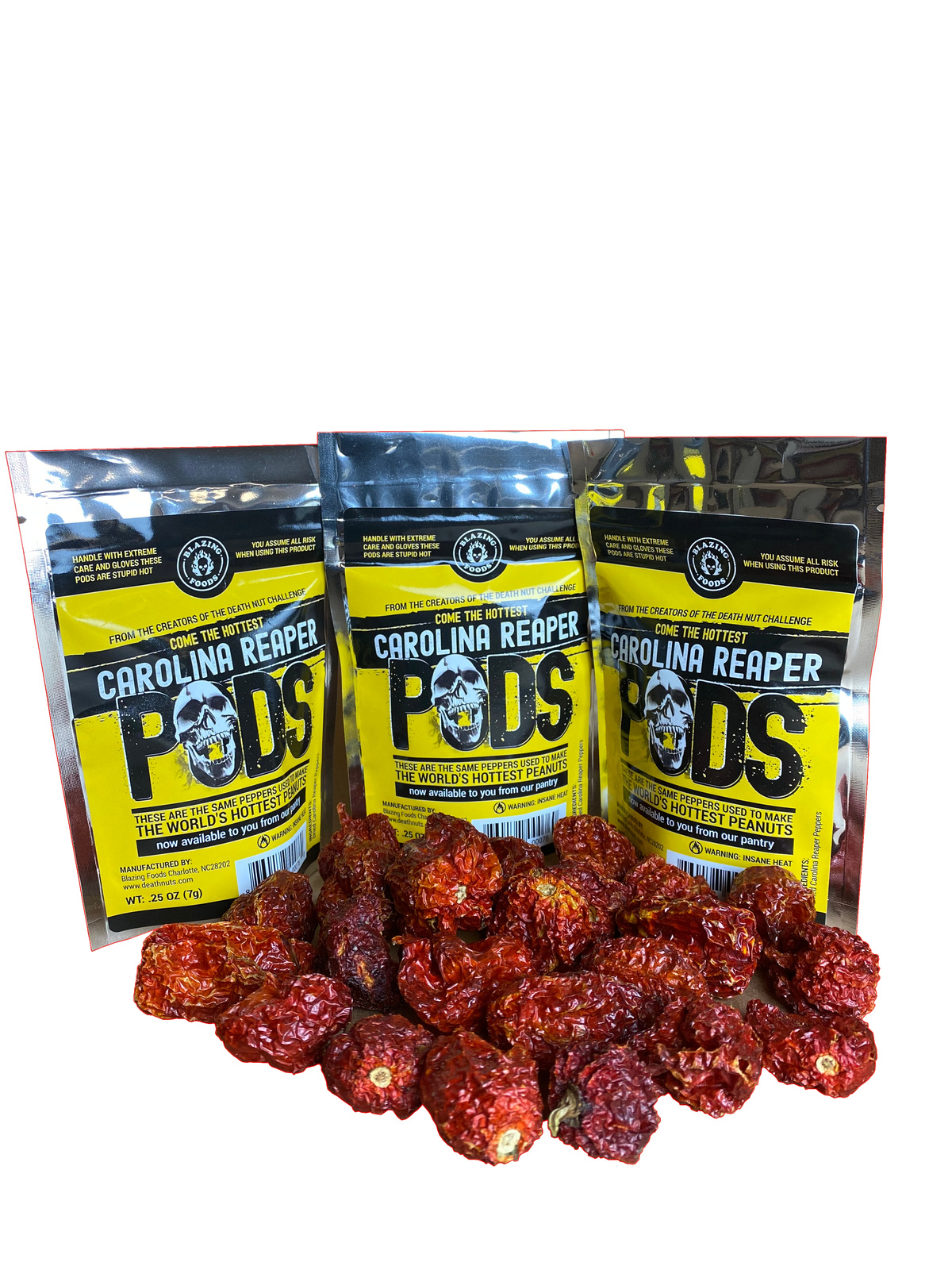 Carolina Reaper Pepper whole pods 1/4 oz worlds hottest hotter than